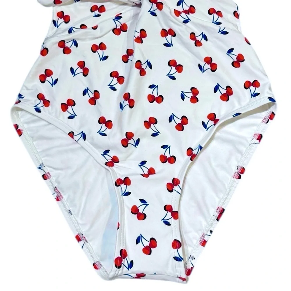 Kate Spade Cherry Toss Knotted Halter One-piece